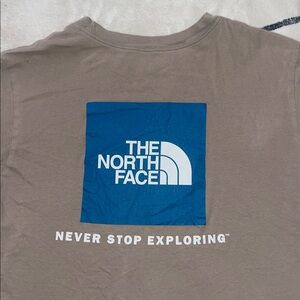 The North Face Taupe Tee with large back logo